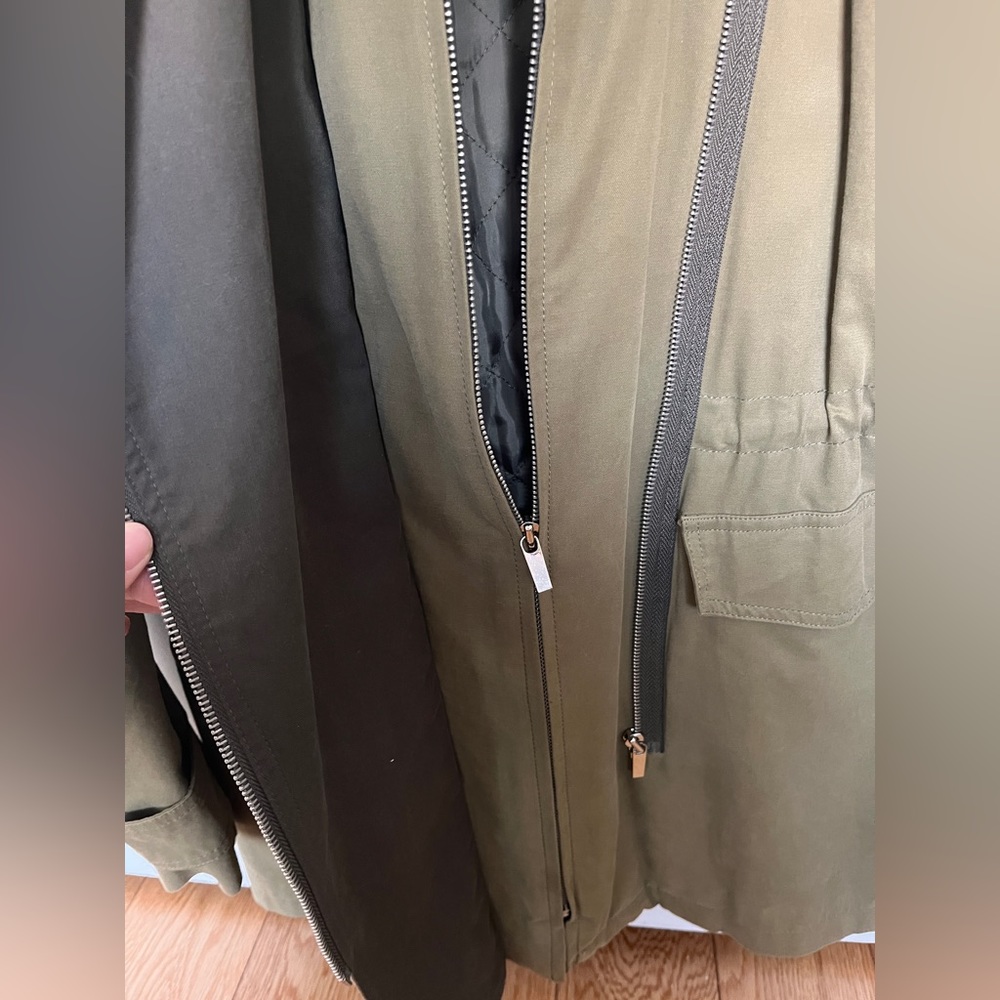 Olive Colored Unique Fall/Spring Jacket - image 4